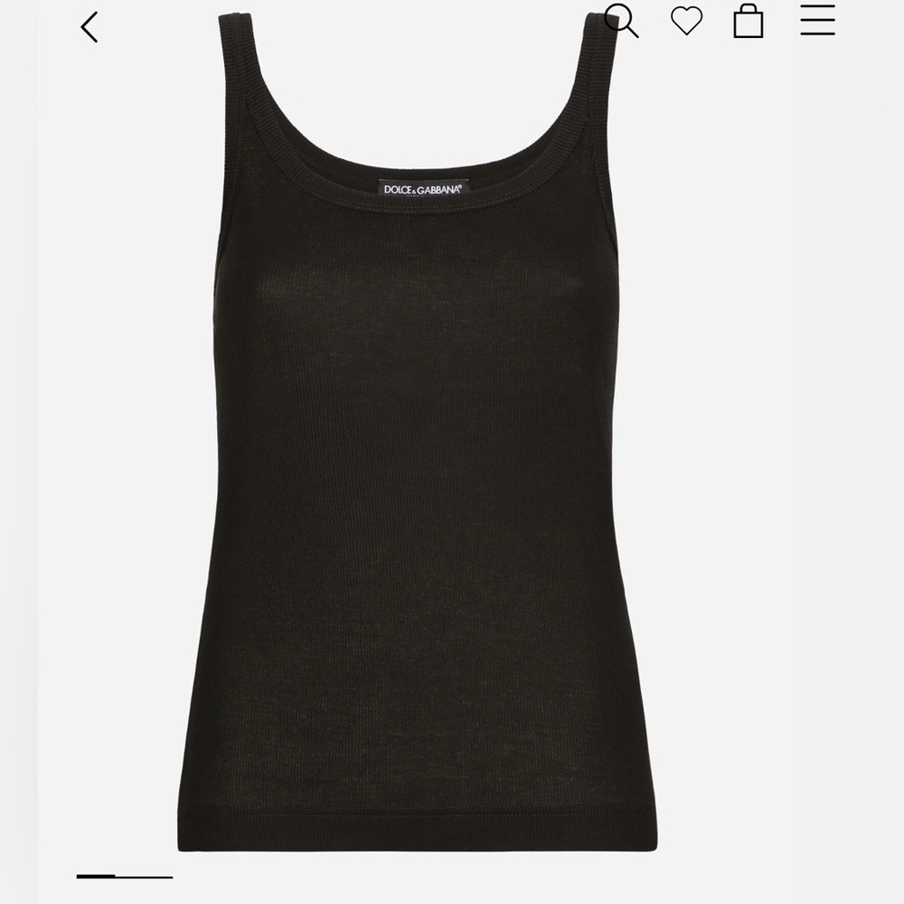 DOLCE GABBANA -Fine-rib tank top like new!!